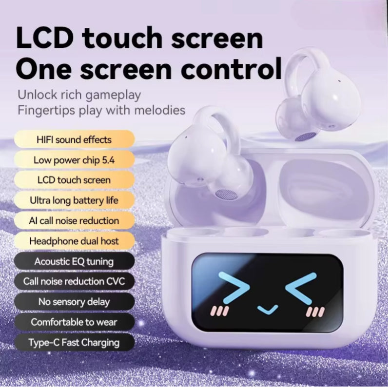EchoGrip™ M100 ENC Ear Clip Earphones – Style, Sound, and Smart Control
